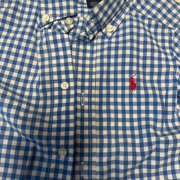 Boy toddler polo 2t gingham button down - Picture 2 of 5